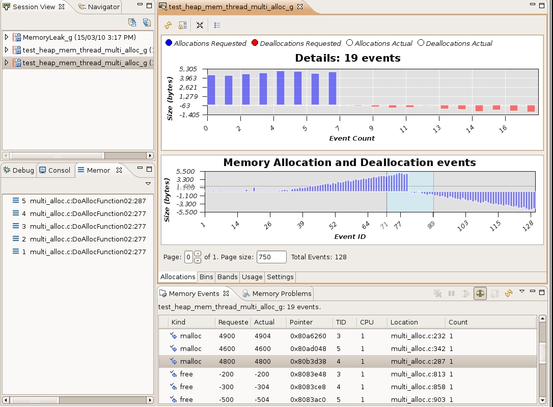 Memory Analysis perspective