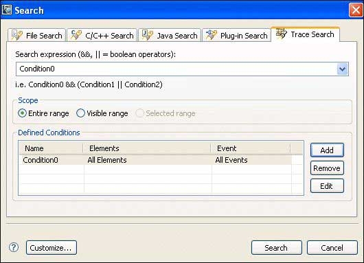 System Profiler: Defined conditions